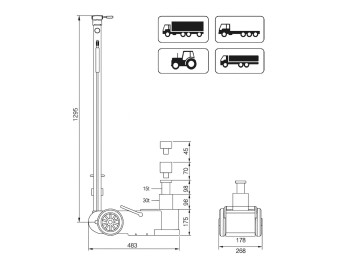 CRIQUE HIDRONEUMATICO 
 SKL 30-2E - 30 TN