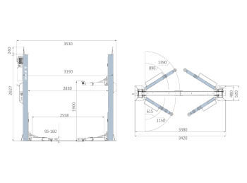  ELEVADOR DE 2C EE-F9M CE 
 CAPACIDAD DE CARGA 3.5 TNS 