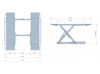 ELEVADOR TIJERA EE-MR35E
 CAPACIDAD DE CARGA 3.5 TNS