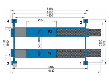 ELEVADOR 4C P4C-440-W-L-CT
CAPACIDAD DE CARGA 4 TNS.
