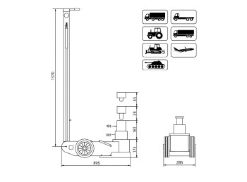 CRIQUE HIDRONEUMATICO
 SKL 60-2J - 60 TN