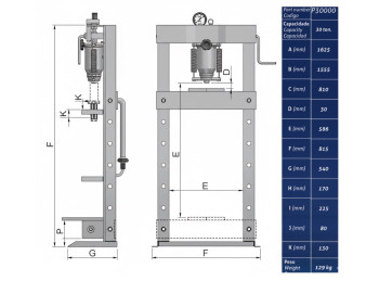  PRENSA DE PIE
P30000  - 30 TN