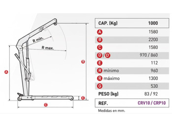  GUINCHE PLUMA
CRV-10 -1 TN